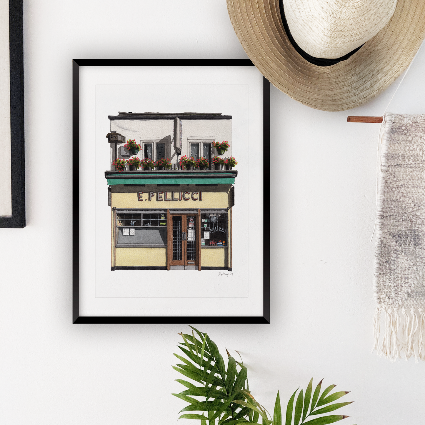 Bethnal Green - E Pellicci Cafe - Giclée Print (unframed