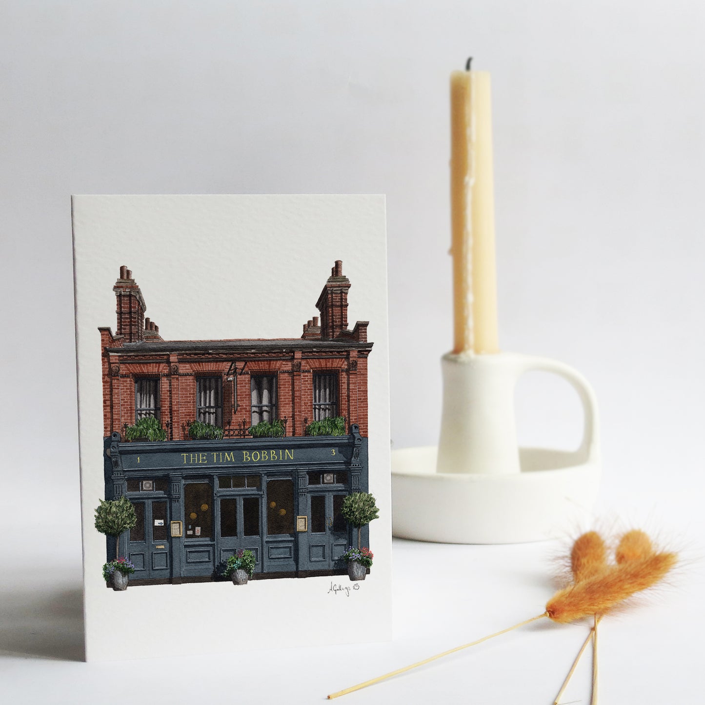 Clapham - The Tim Bobbin SW4 - Greeting card with envelope