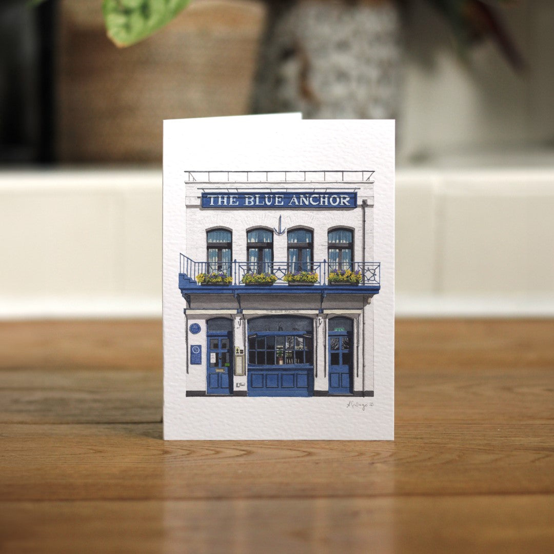 Hammersmith - The Blue Anchor - Greeting card with envelope