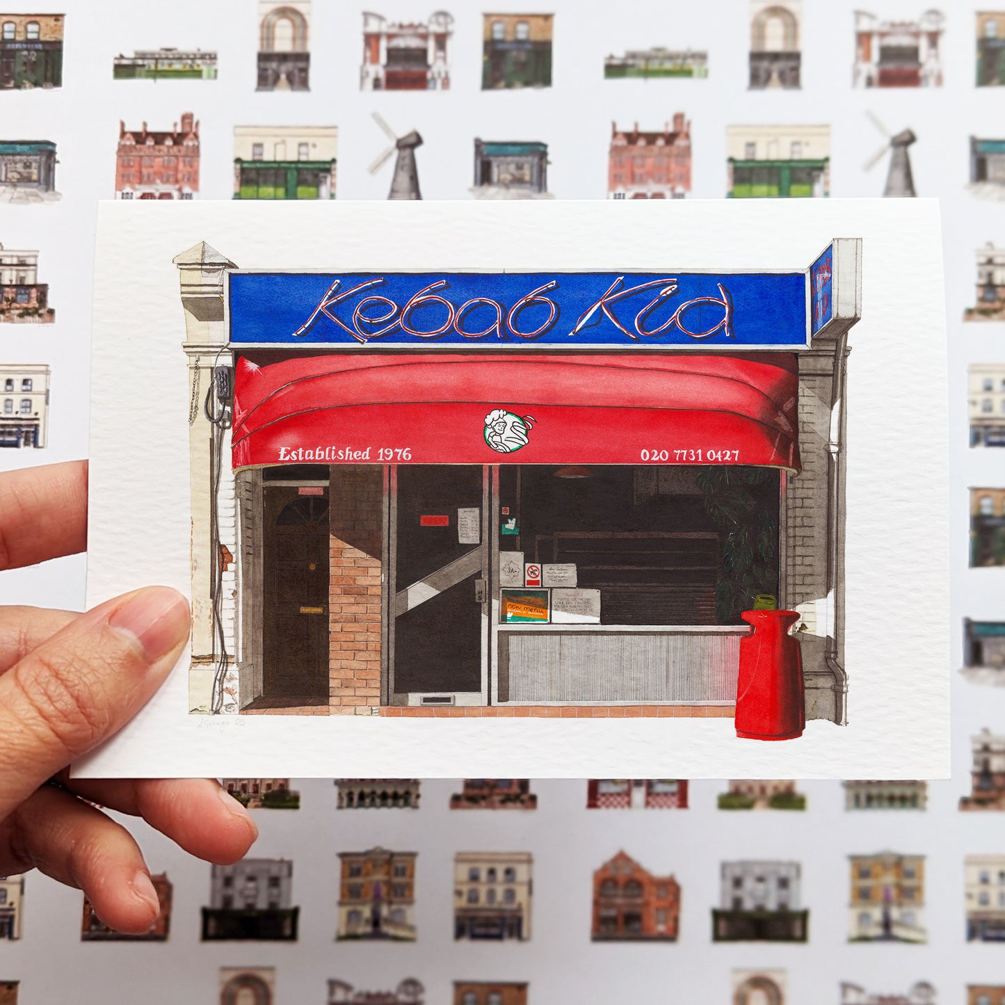 Fulham - Kebab Kid - Greeting card with envelope