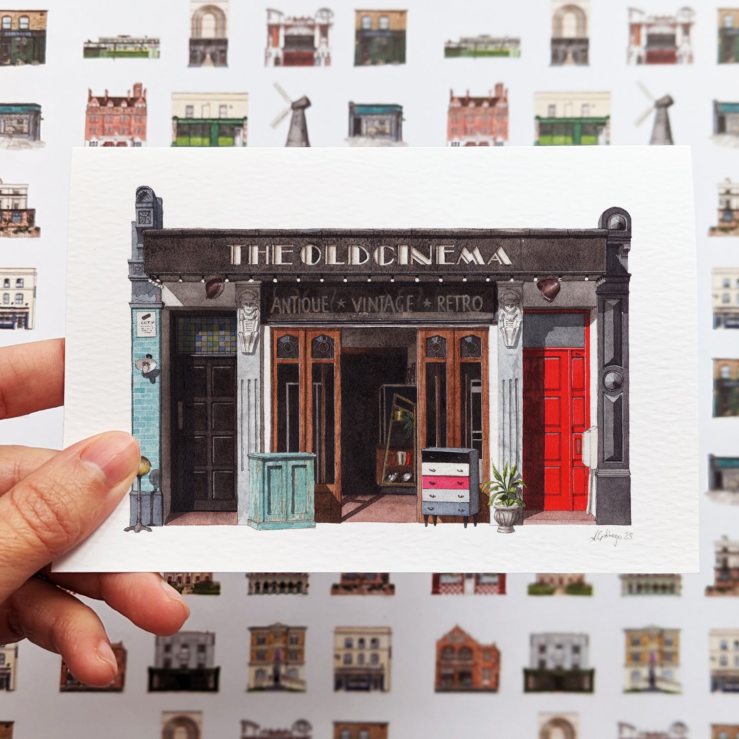 Chiswick - The Old Cinema - Greeting card with envelope