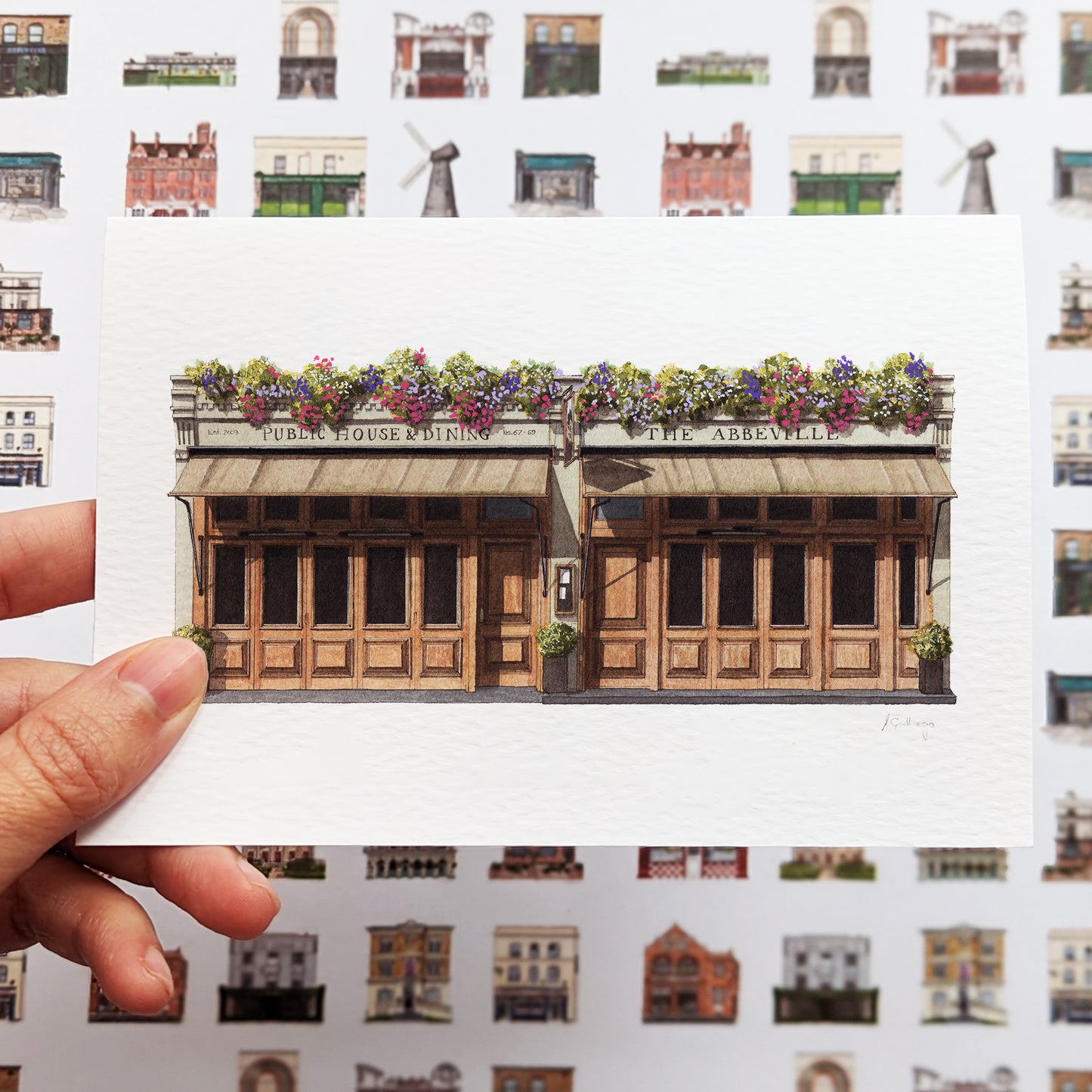 Clapham - The Abbeville - Greeting card with envelope