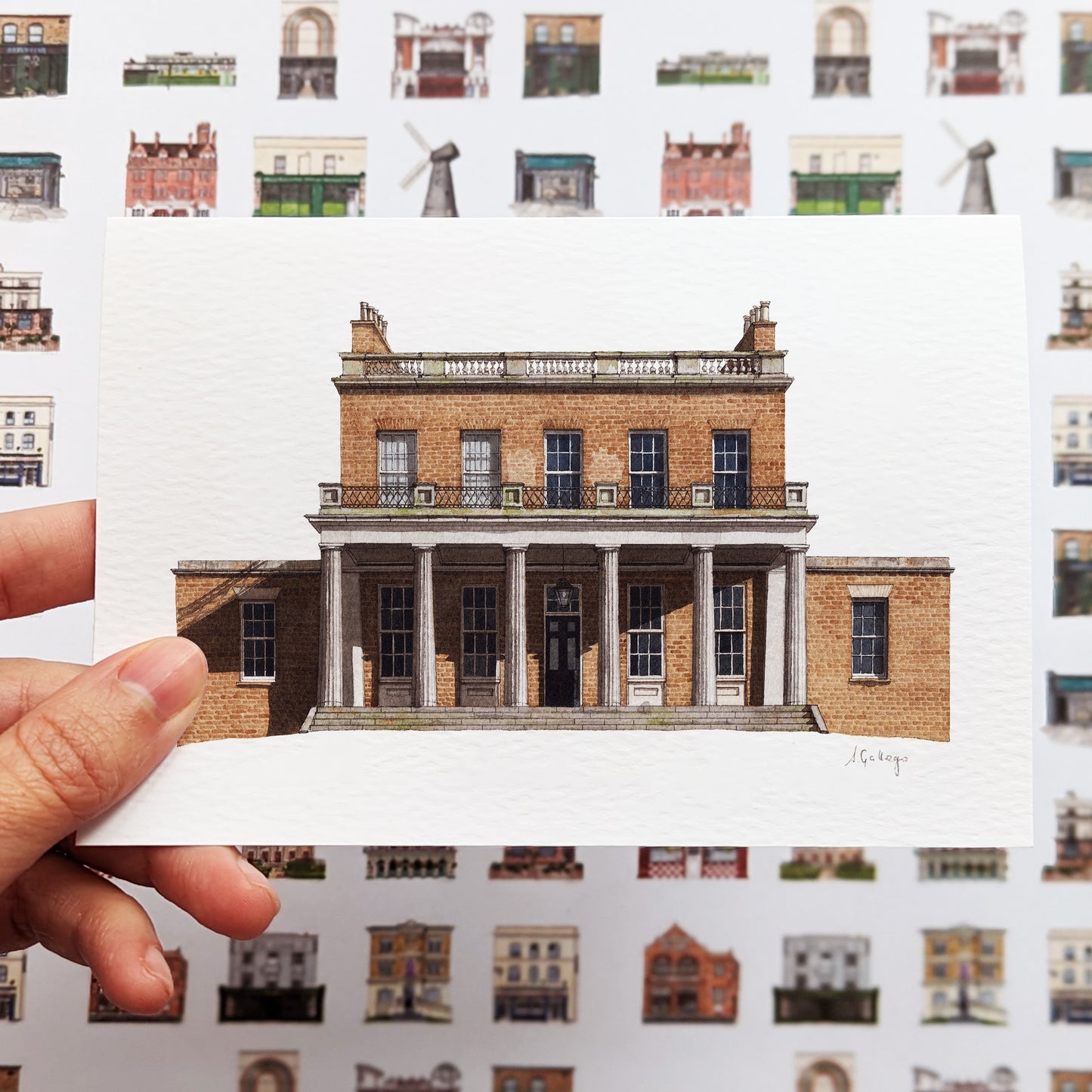 Stoke Newington - Clissold House - Greeting card with envelope - Newington Green
