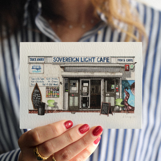 Bexhill - Sovereign Light Cafe - Greeting card with envelope