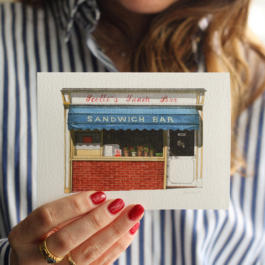 Clerkenwell - Scotti's Snack bar - Greeting card with envelope