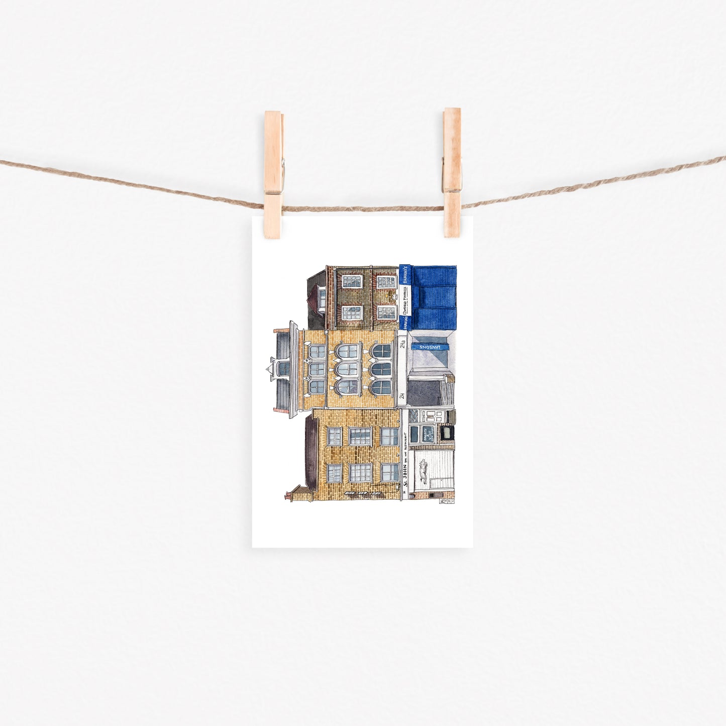 Farringdon - St John Restaurant - Lansons - Greeting card with envelope
