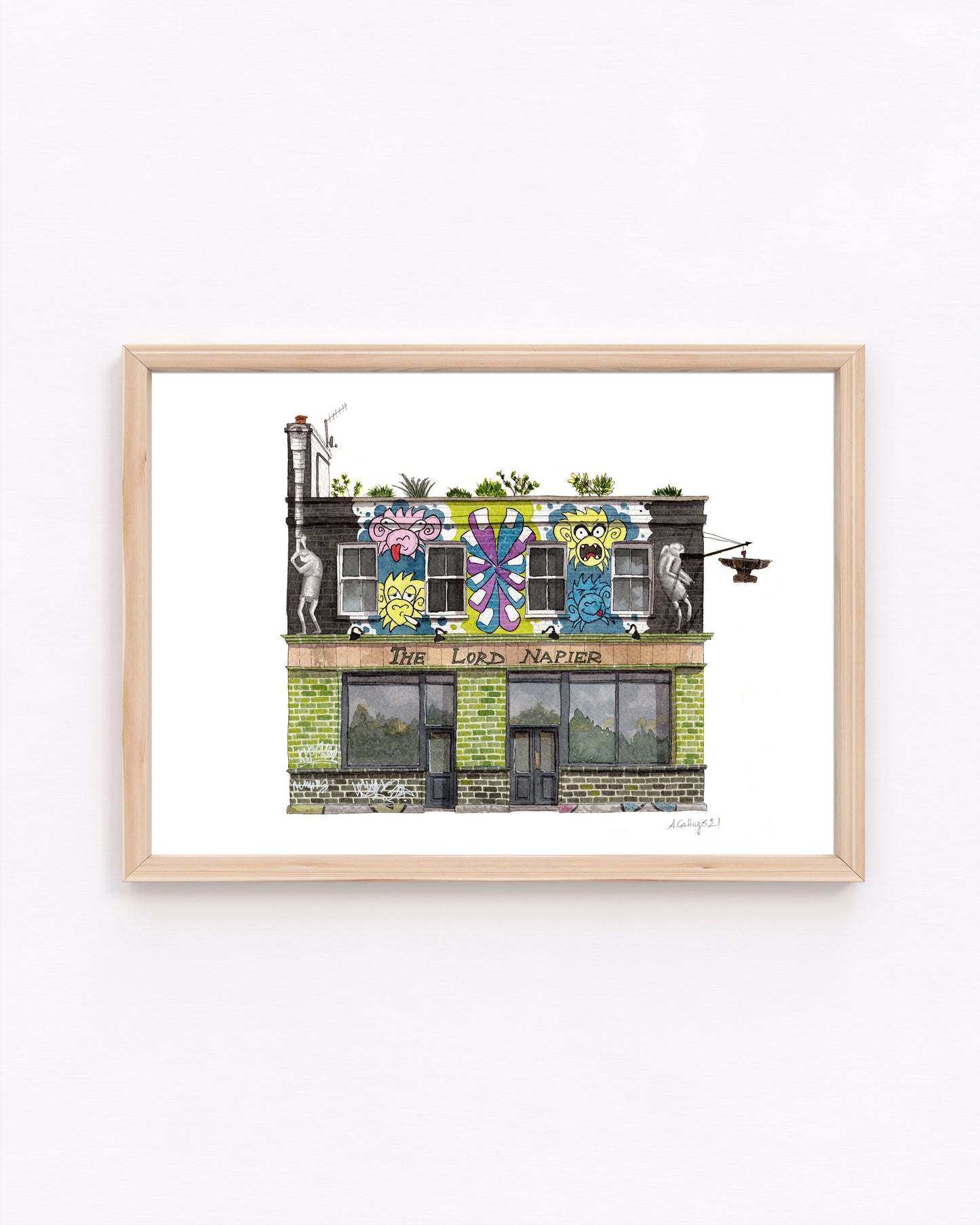 Hackney Wick - Lord Napier Pub - Giclée Print (unframed)