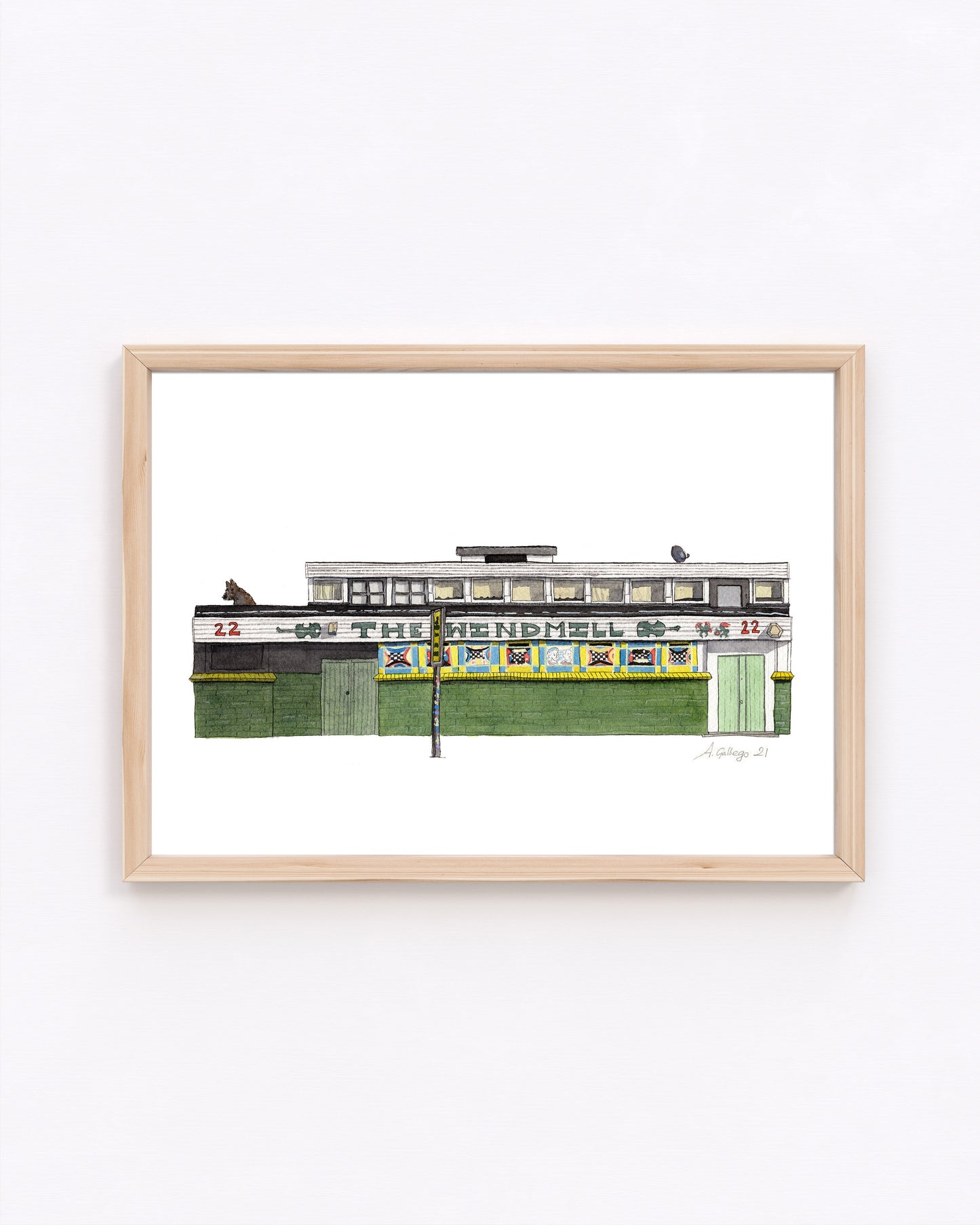 Brixton - Windmill Pub - Giclée Print (unframed)