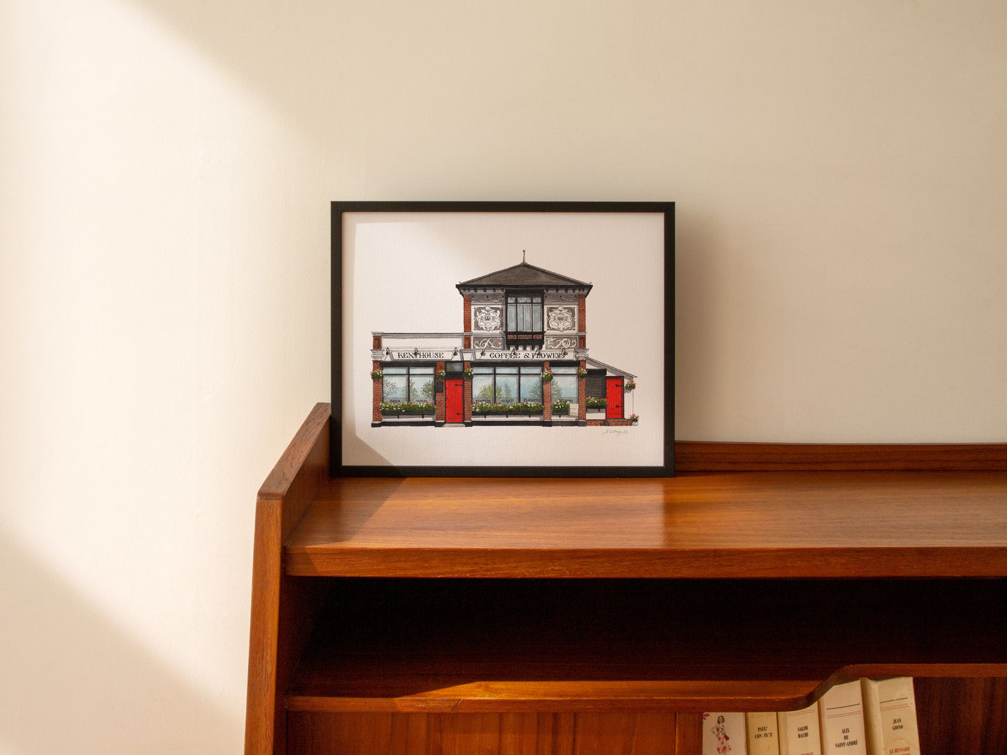 Beckhenham - Kent House Coffee & Flowers - Giclée Print (unframed)