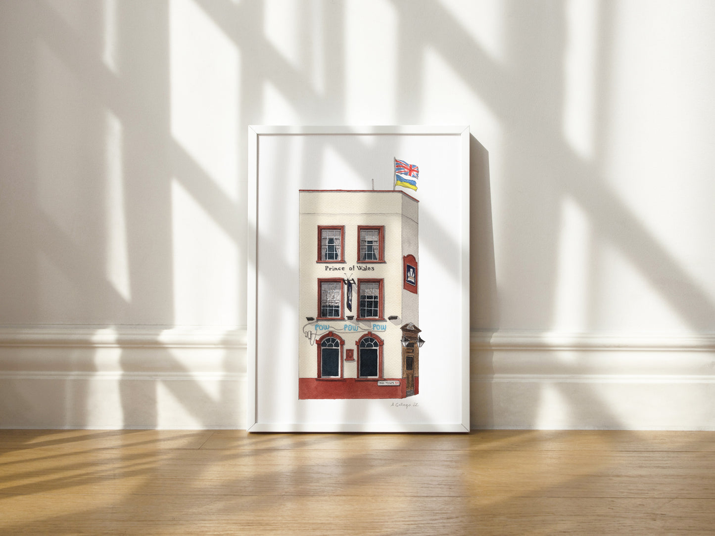 Clapham - Prince of Wales pub POW - Giclée Print (unframed)