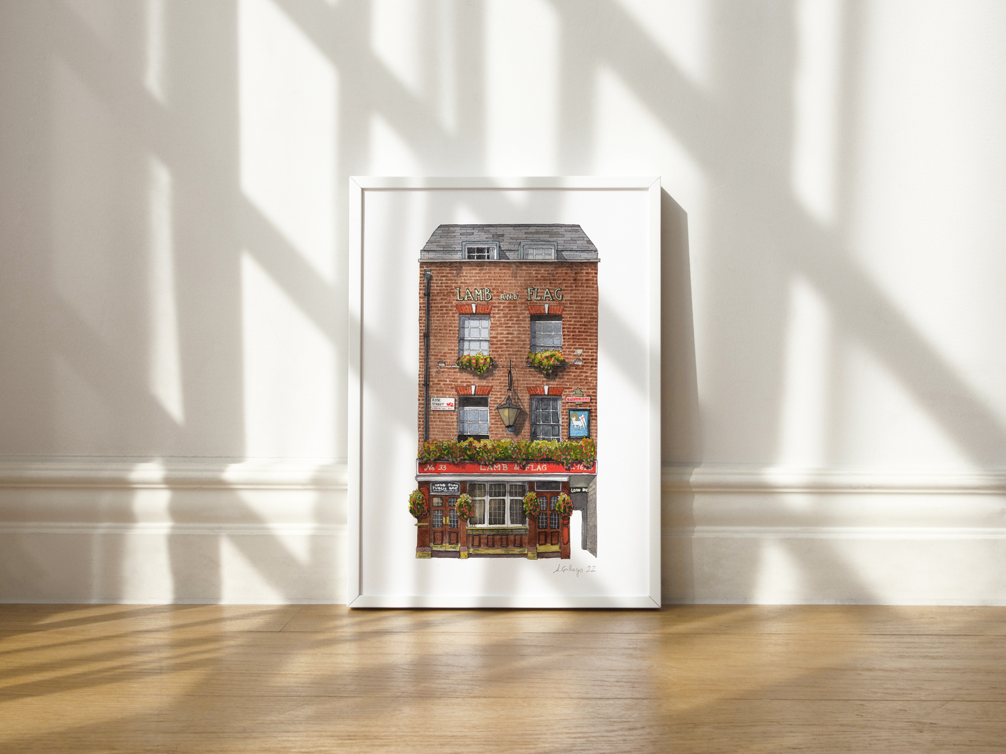 Covent Garden - Lamb & Flag Pub - Giclée Print (unframed)