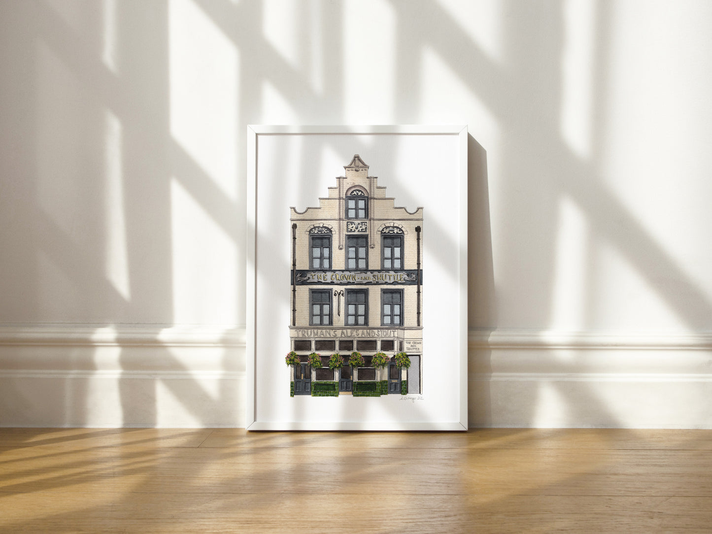 Shoreditch - Crown and Shutter Arms - Giclée Print (unframed) - East London