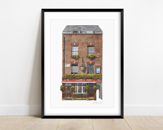 Covent Garden - Lamb & Flag Pub - Giclée Print (unframed)