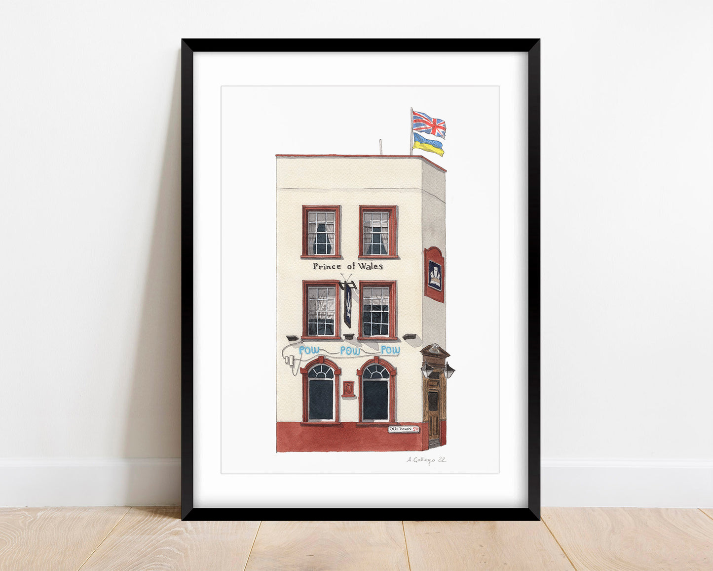 Clapham - Prince of Wales pub POW - Giclée Print (unframed)