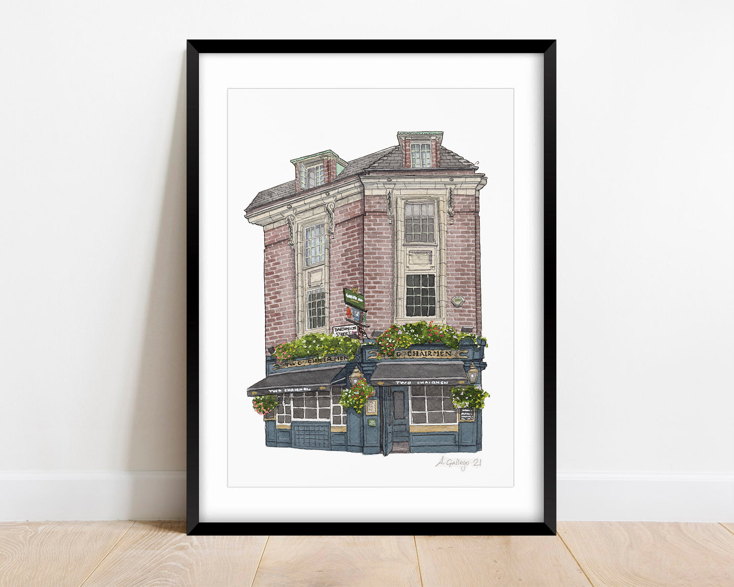 St James' Park - Two Chairmen - Giclée Print (unframed)