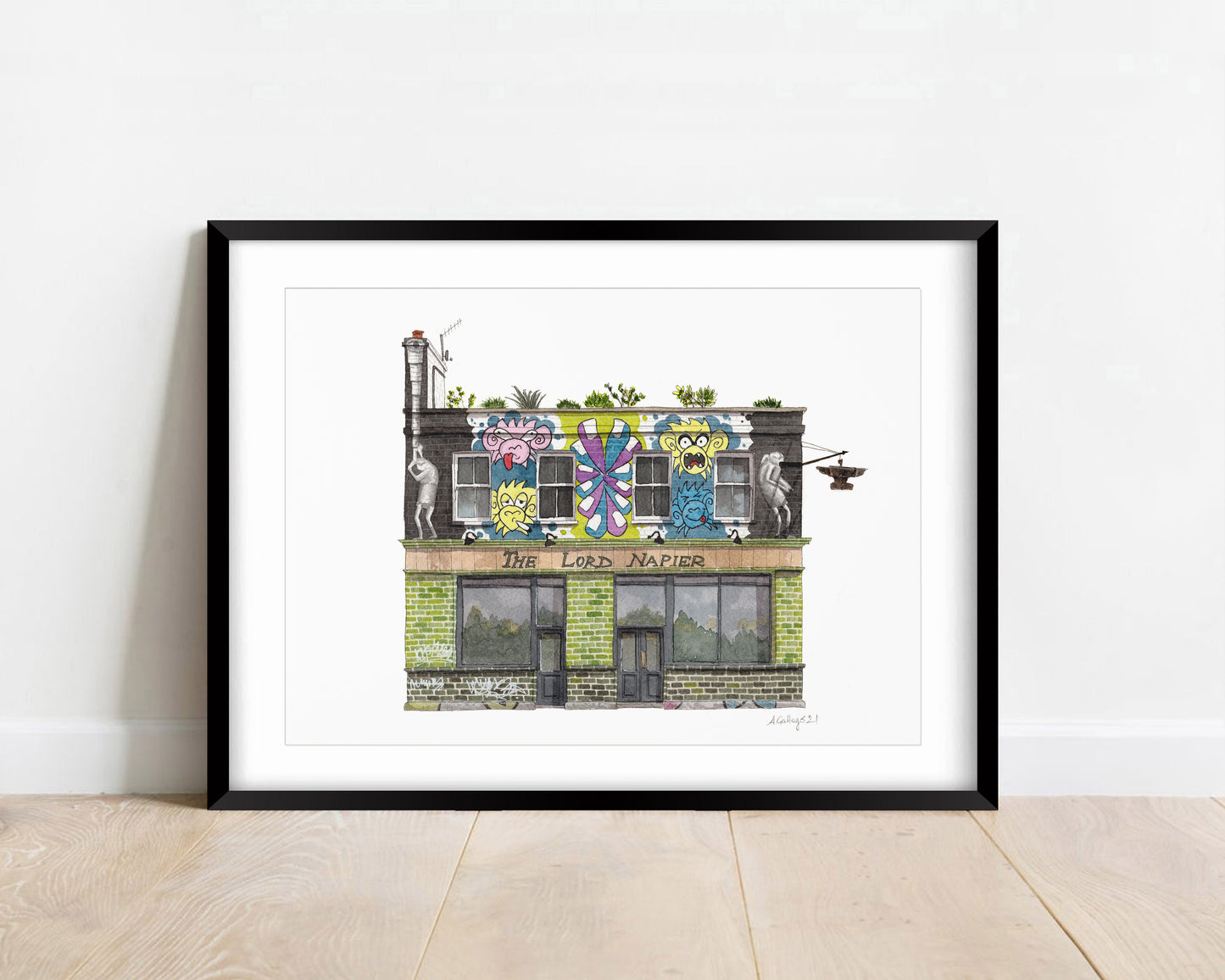 Hackney Wick - Lord Napier Pub - Giclée Print (unframed)