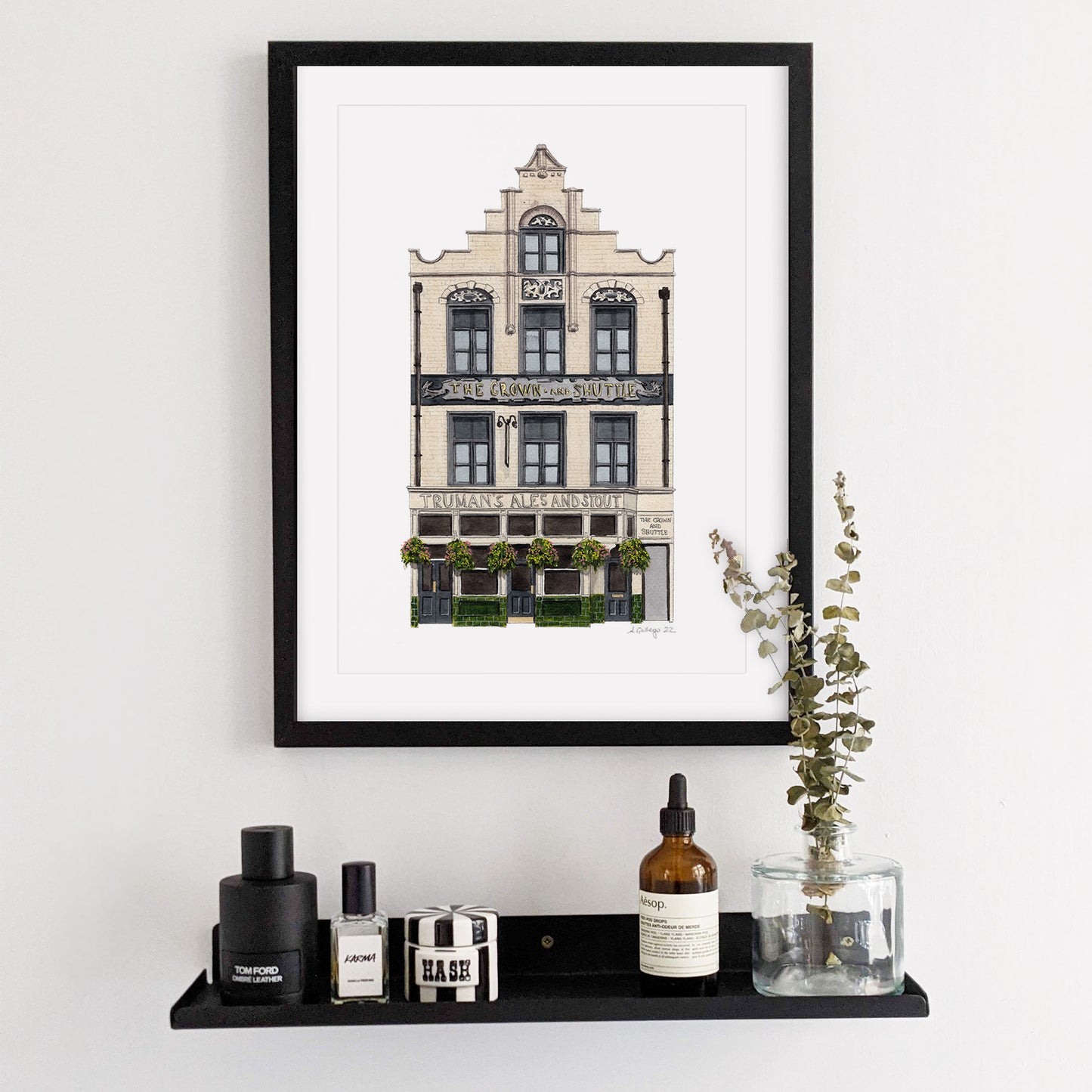 Shoreditch - Crown and Shutter Arms - Giclée Print (unframed) - East London