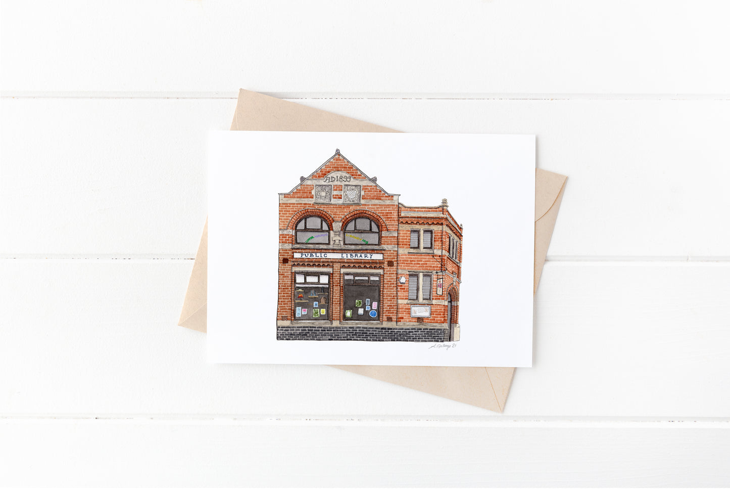 Crystal Palace - Upper Norwood Library Hub - Greeting card with envelope