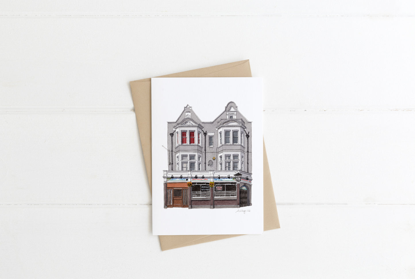 Dalston - Shacklewell arms - Greeting card with envelope - Hackney