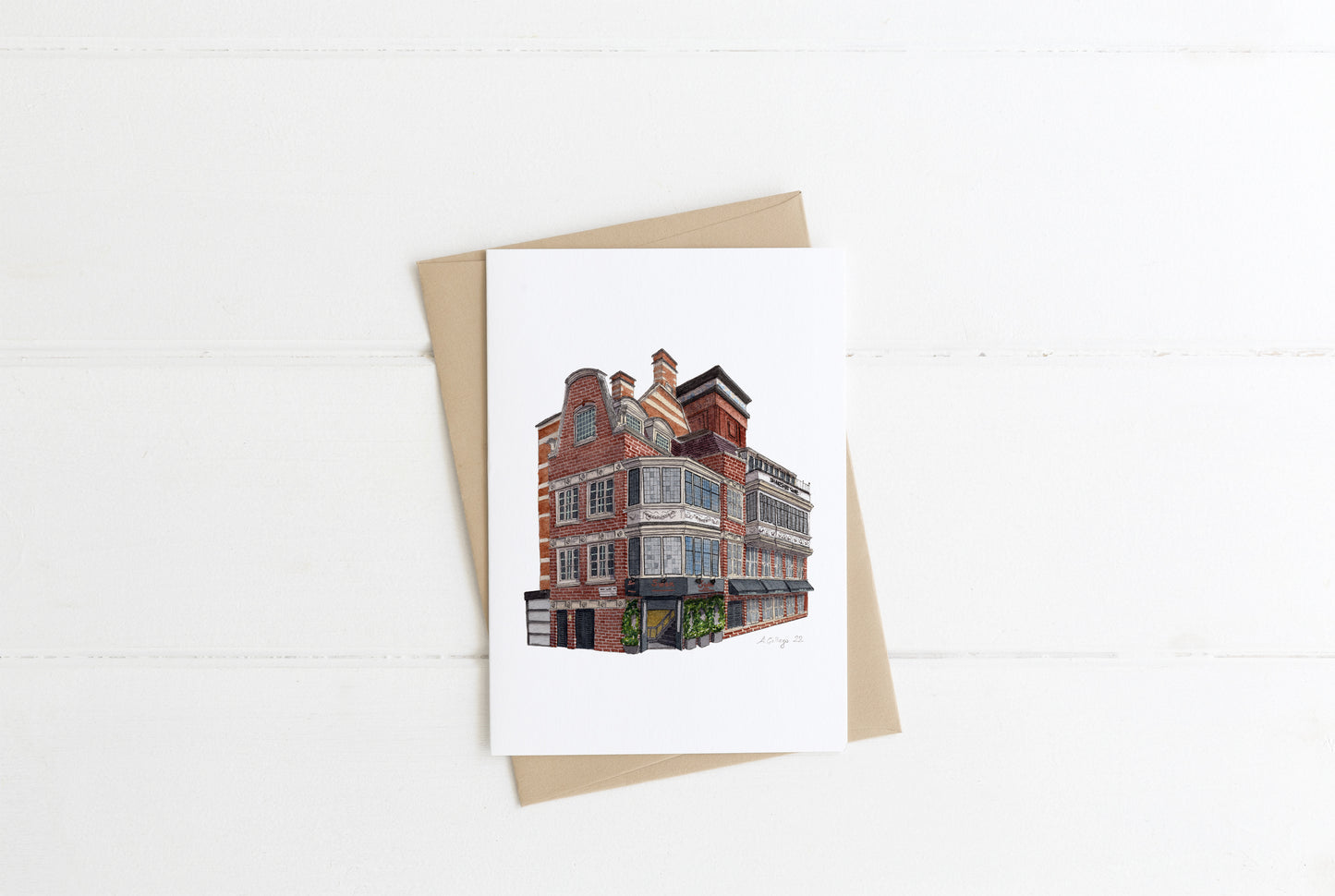 Southbank - The Swan at the Globe - Greeting card with envelope