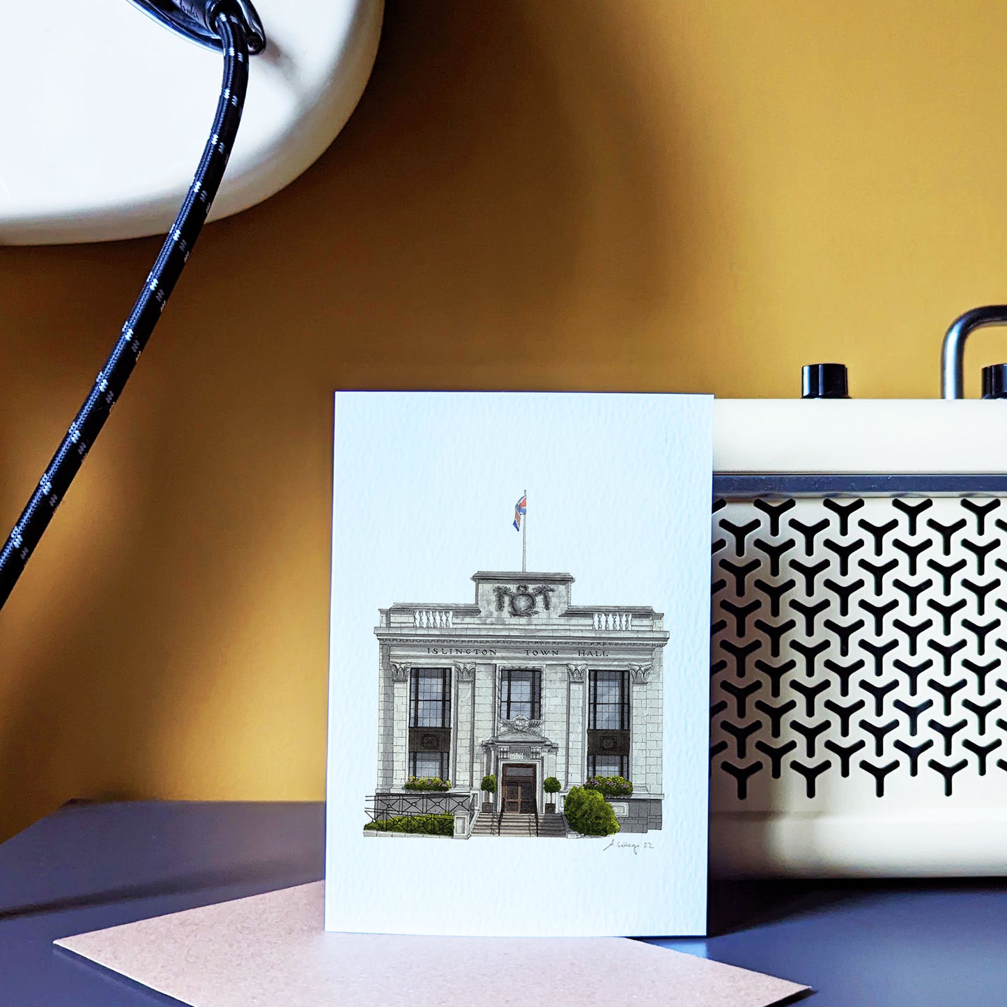 Islington Town Hall - Greeting card with envelope