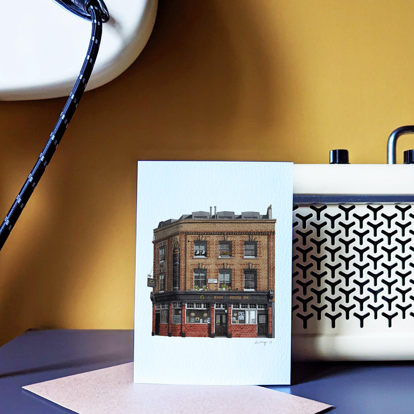 West Norwood - Book and Record bar - Greeting card with envelope