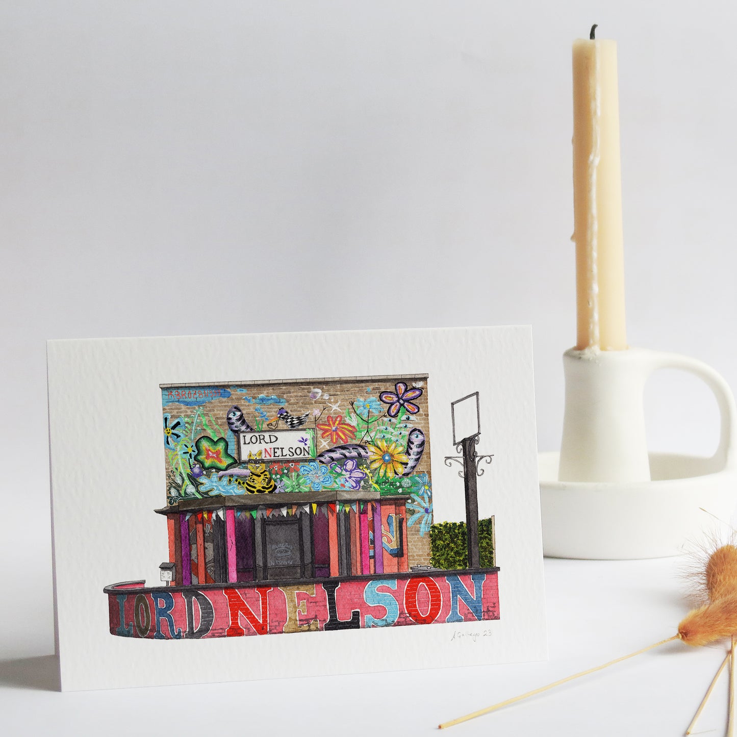 Southwark - Lord Nelson pub - Greeting card with envelope