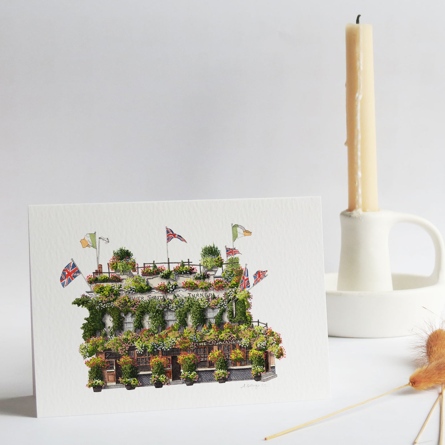 Kensington - Churchill Arms - Greeting card with envelope