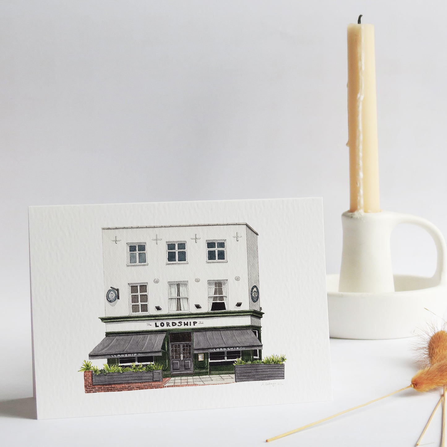 East Dulwich - The Lordship - Greeting card with envelope