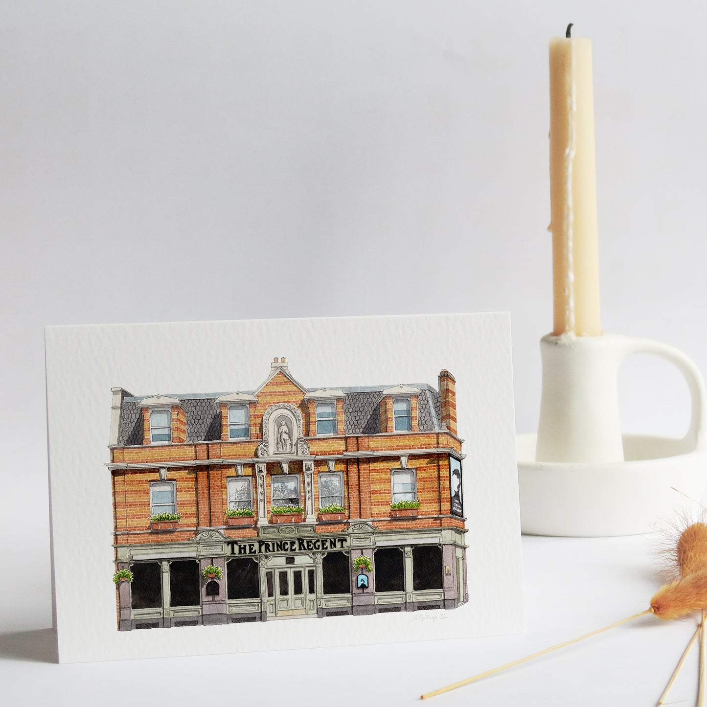 Herne Hill - The Prince Regent pub - Greeting card with envelope