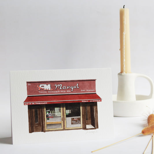 Camberwell - FM Mangal Turkish Restaurant - Greeting card with envelope