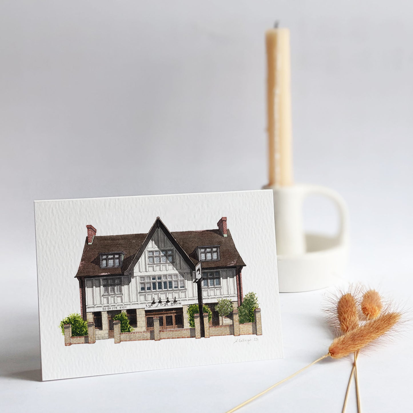 Sydenham - The Dolphin pub - Greeting card with envelope