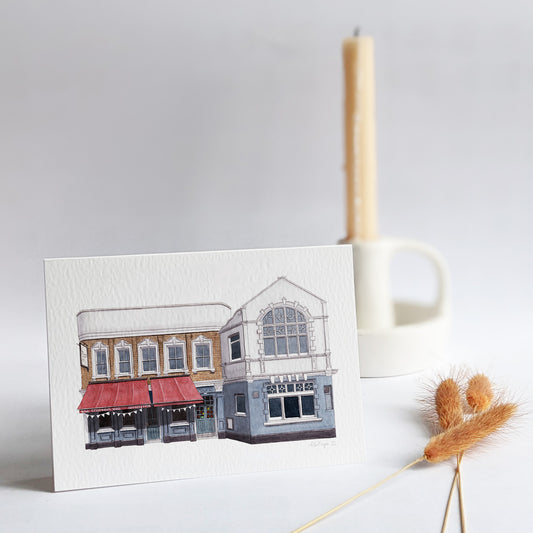 Camberwell - The Crooked Well pub - Greeting card with envelope