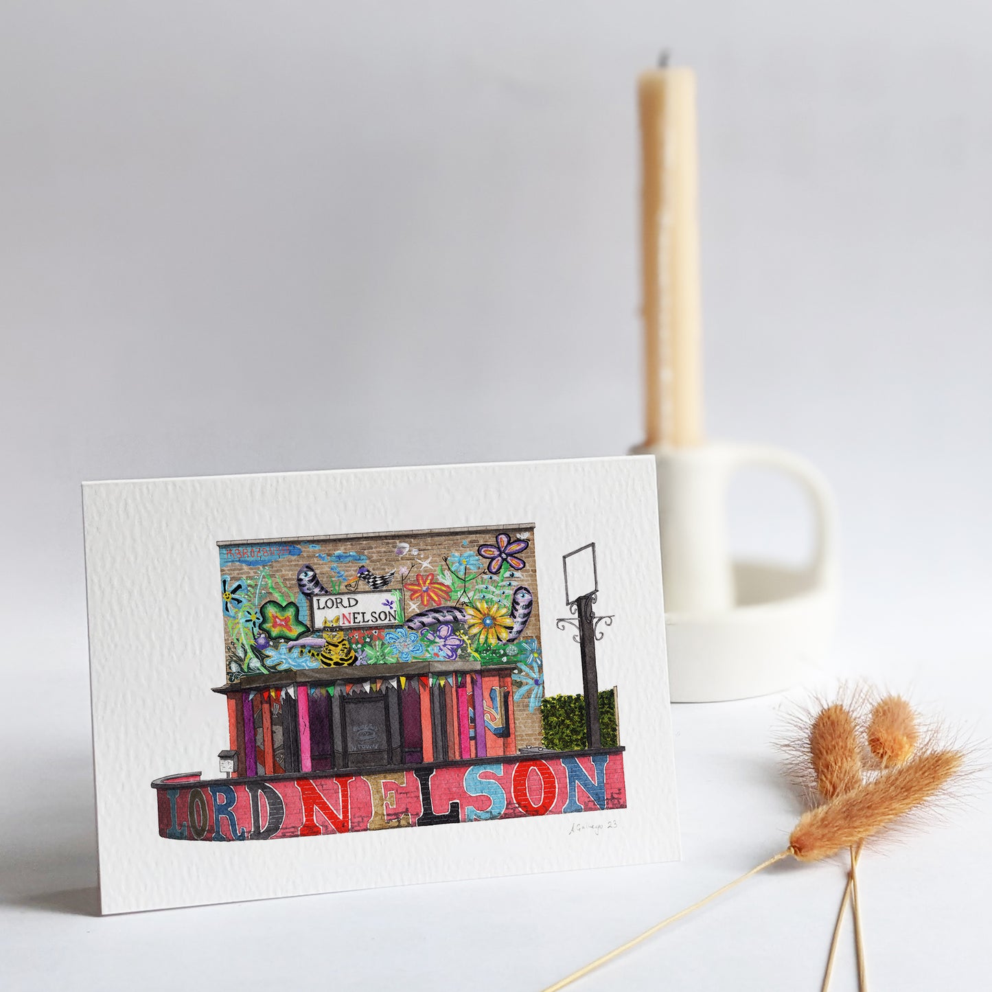 Southwark - Lord Nelson pub - Greeting card with envelope