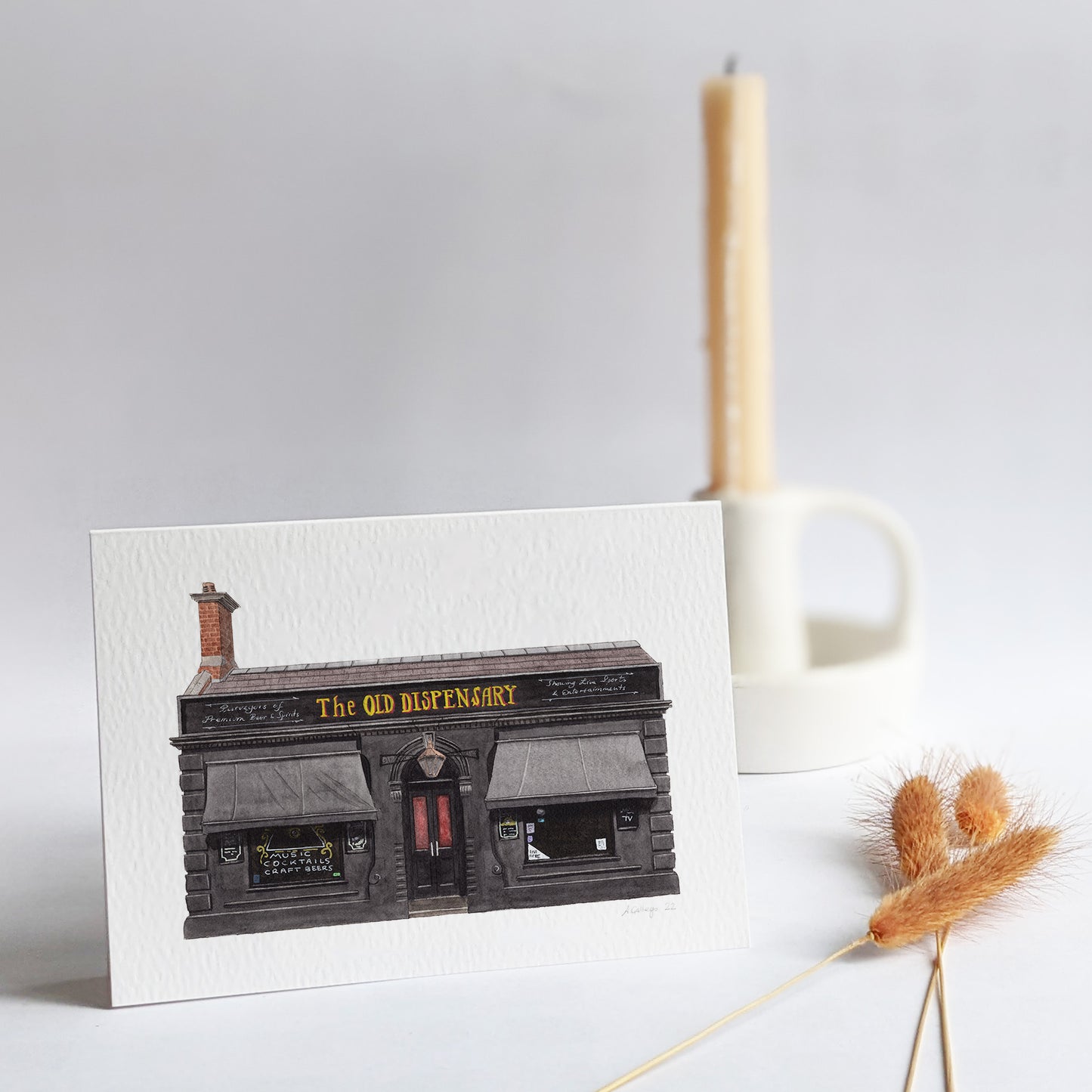 Camberwell - The Old Dispensary pub - Greeting card with envelope