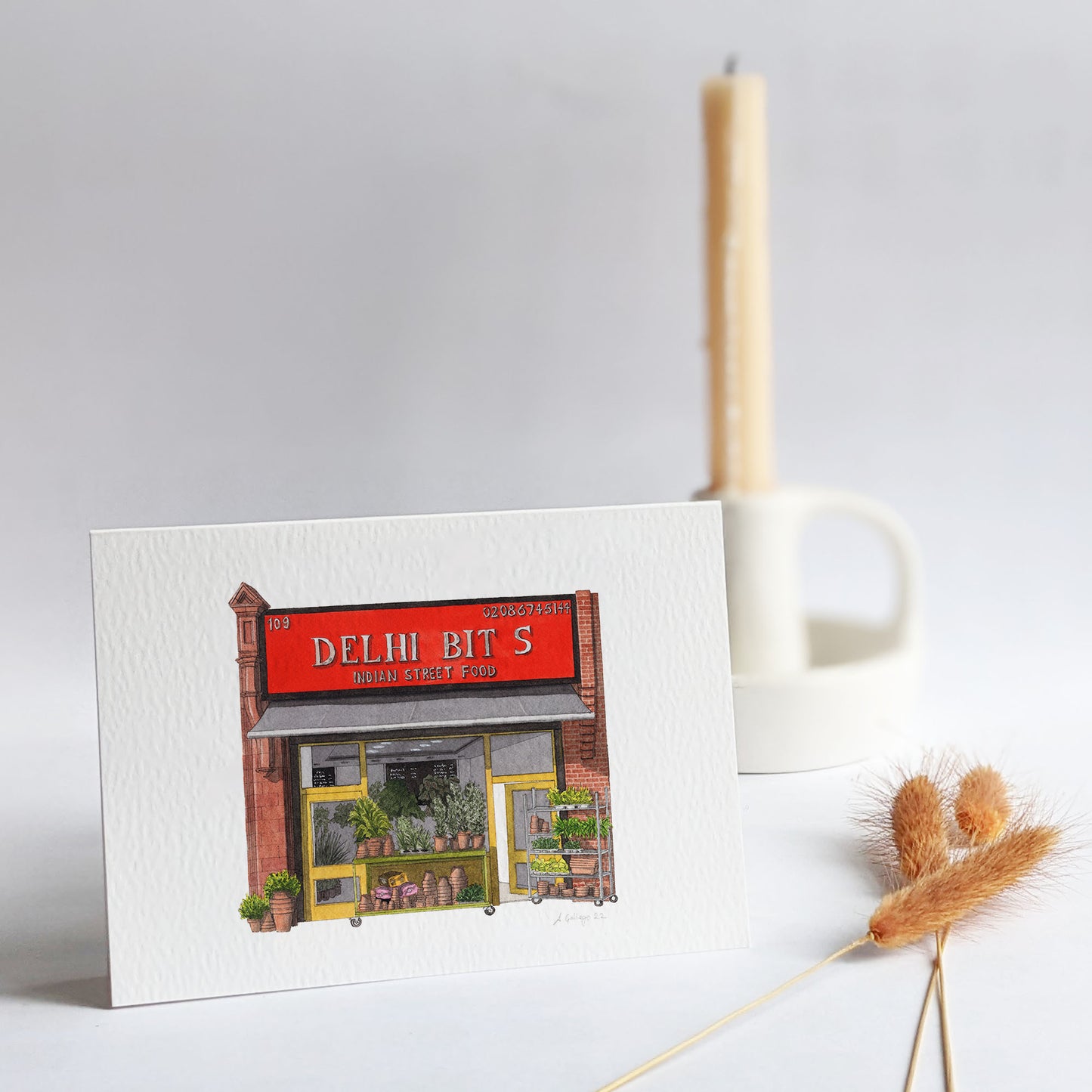 Streatham - Delhi Bites - Greeting card with envelope