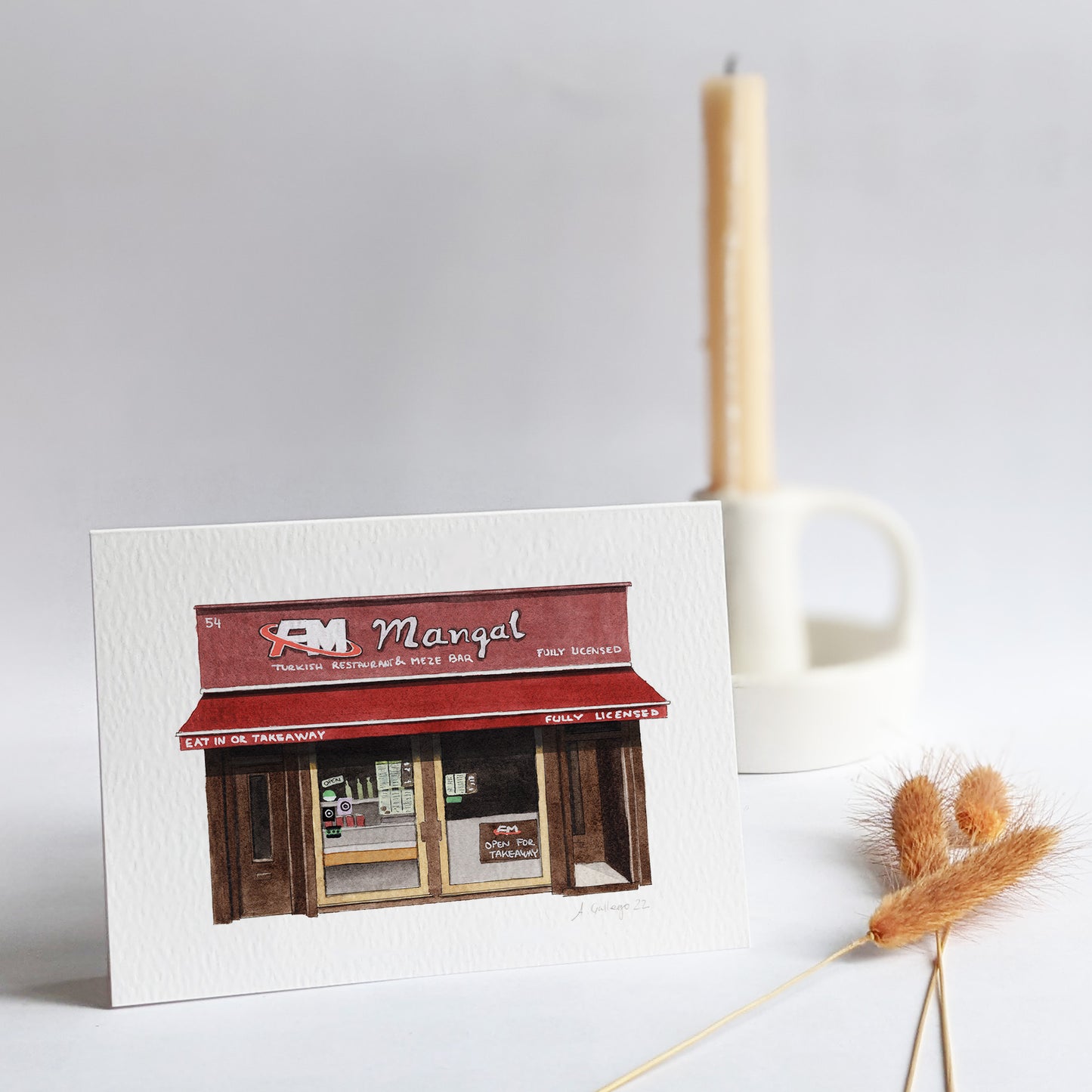 Camberwell - FM Mangal Turkish Restaurant - Greeting card with envelope