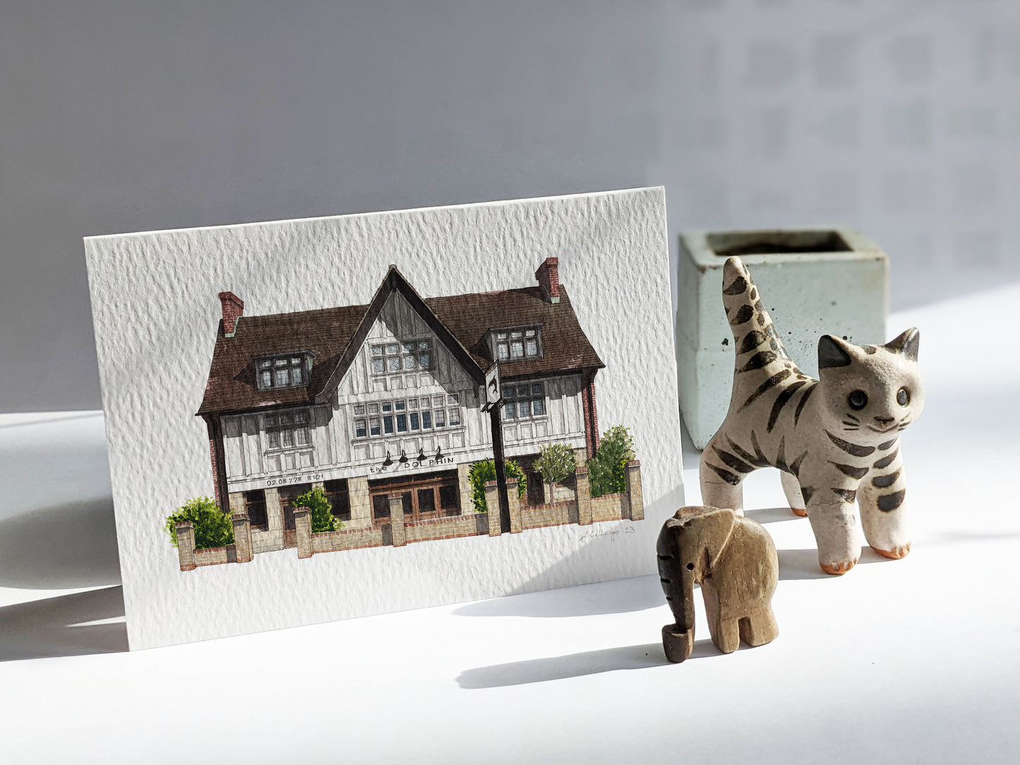 Sydenham - The Dolphin pub - Greeting card with envelope