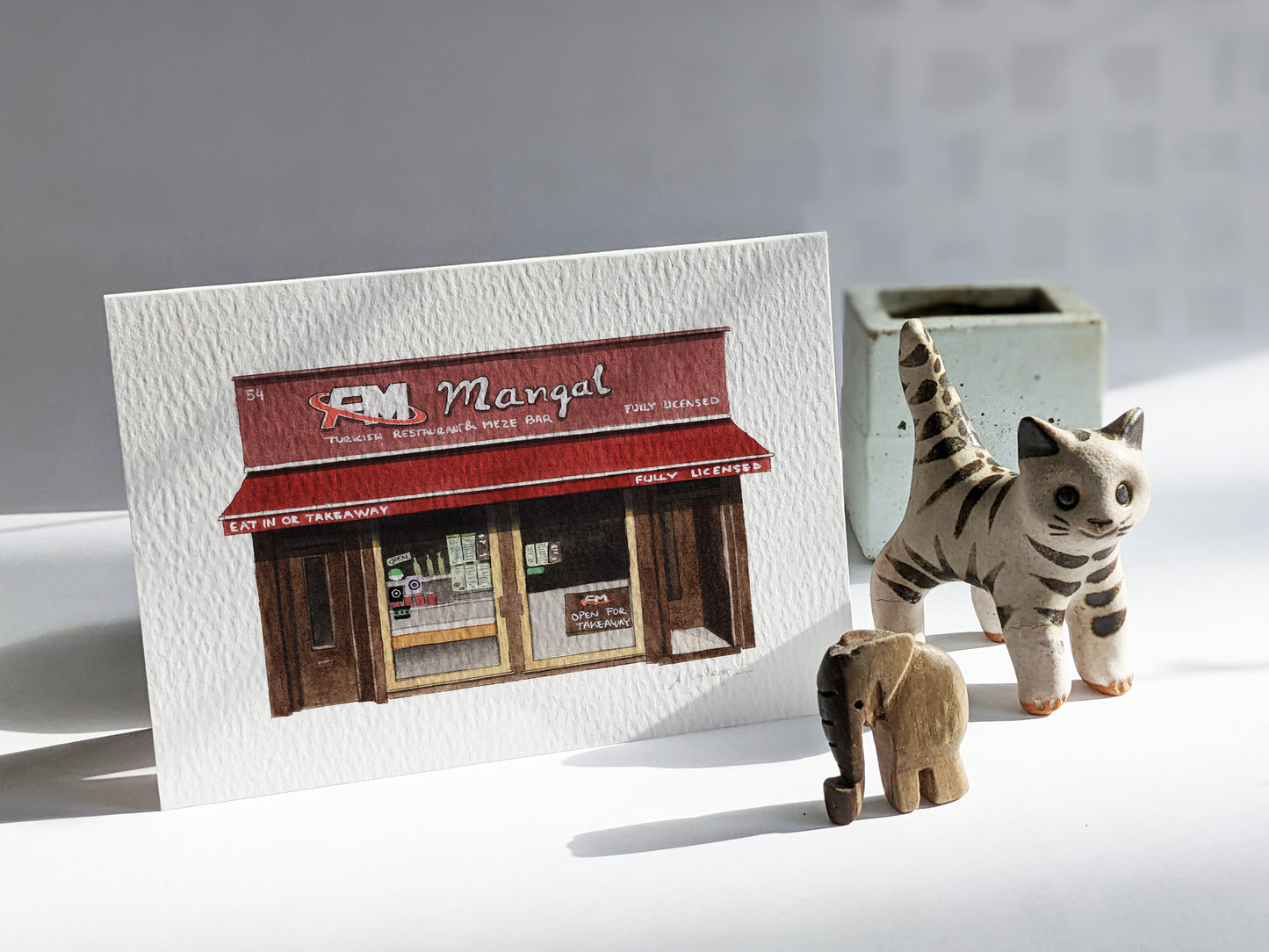 Camberwell - FM Mangal Turkish Restaurant - Greeting card with envelope
