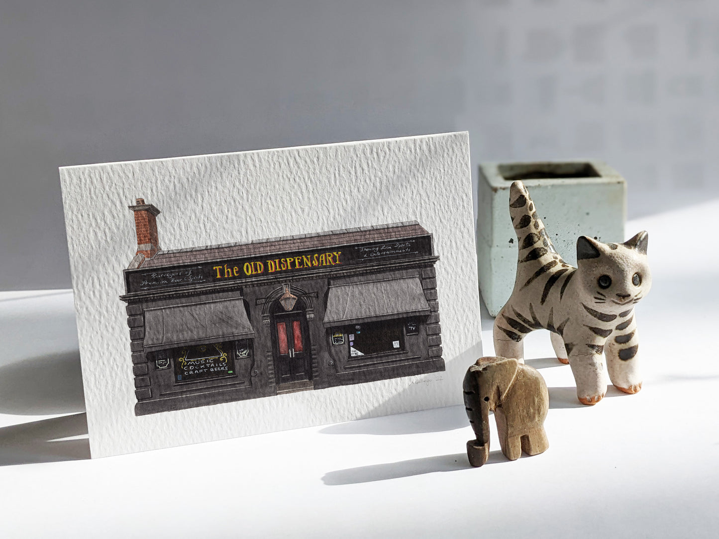 Camberwell - The Old Dispensary pub - Greeting card with envelope