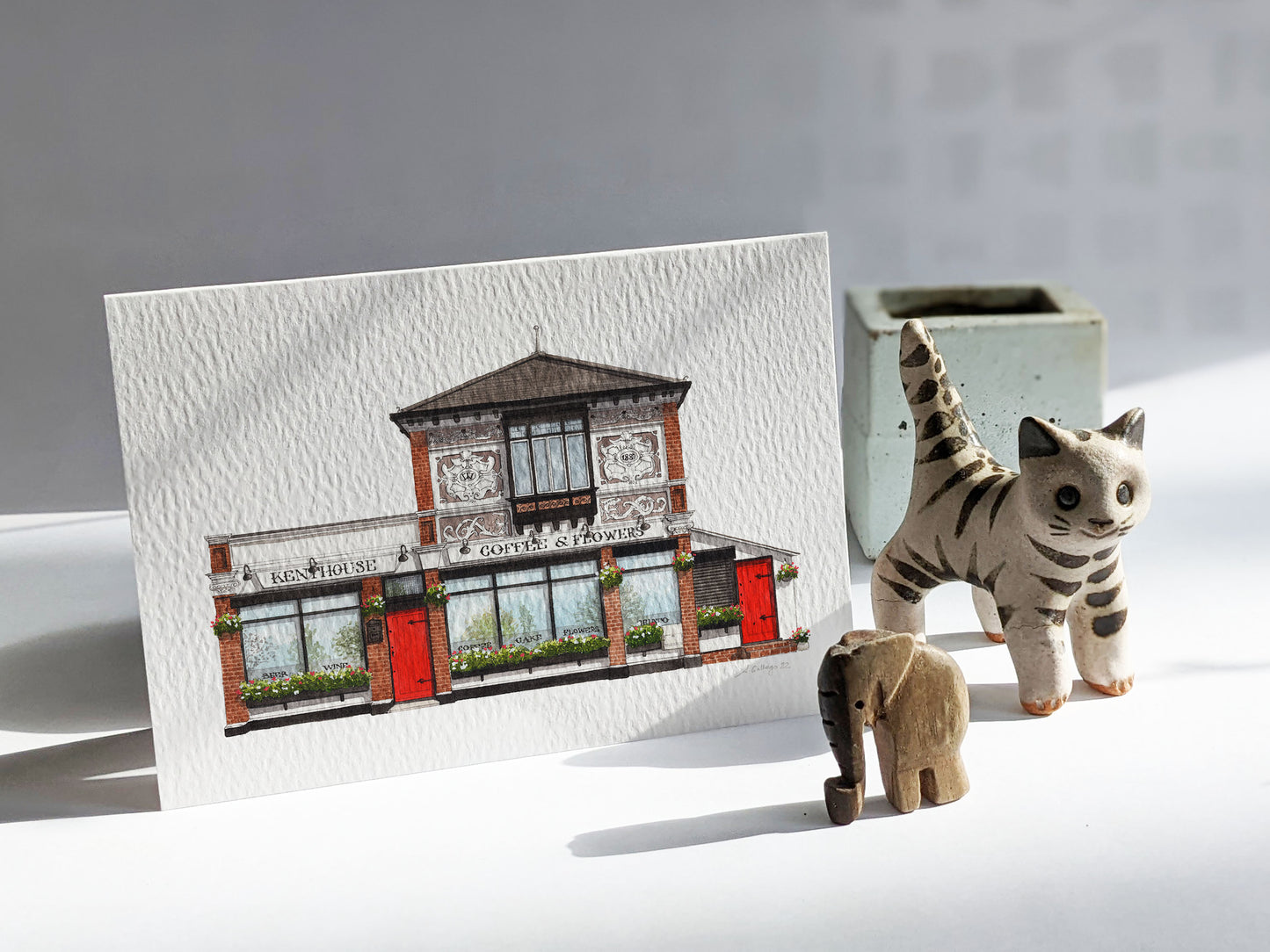 Beckenham - Kent House Coffee & Flowers - Greeting card with envelope