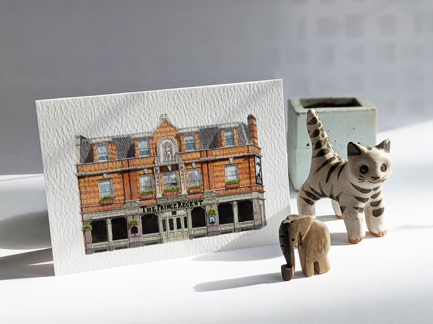 Herne Hill - The Prince Regent pub - Greeting card with envelope