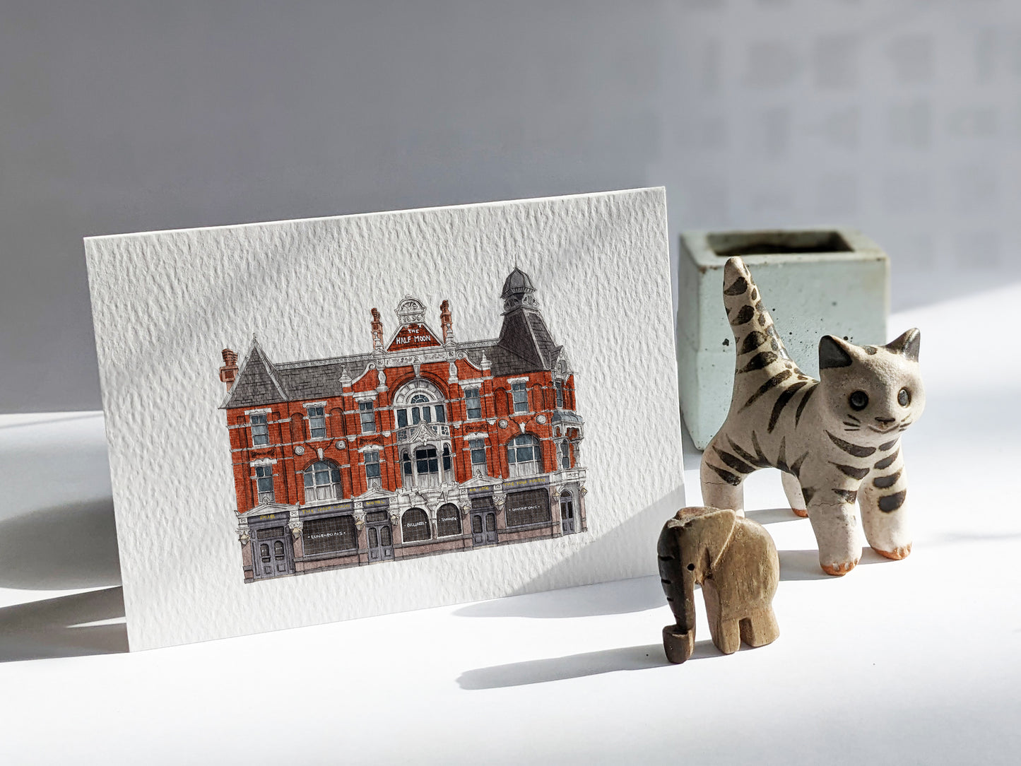 Herne Hill - The Half Moon pub - Greeting card with envelope