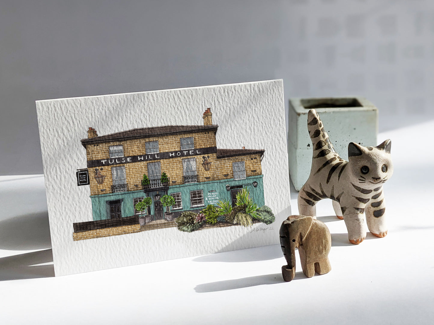 Tulse Hill - Tulse Hill Hotel pub - Greeting card with envelope