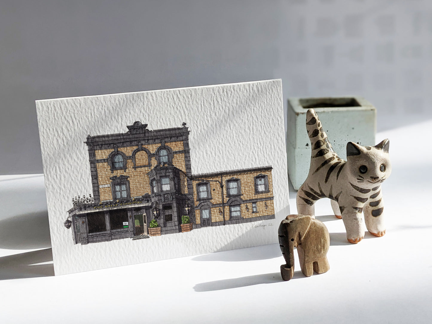 East Dulwich - The Great Exhibition Pub - Greeting card with envelope