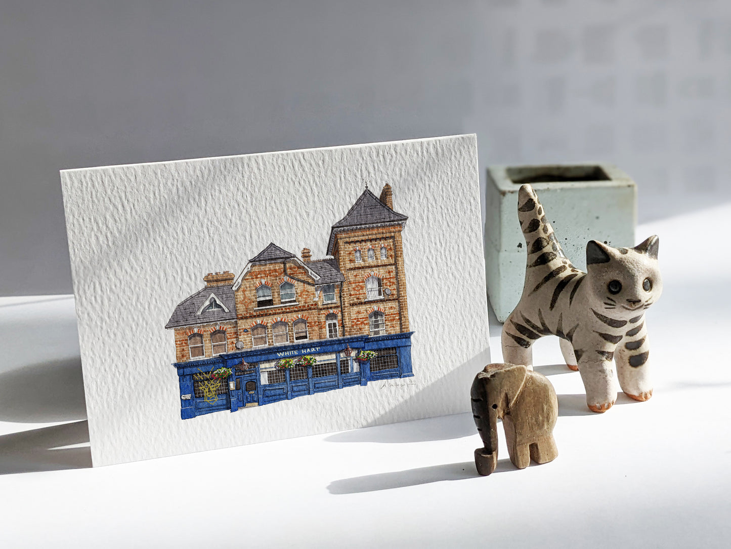 Crystal Palace - White Hart - Greeting card with envelope