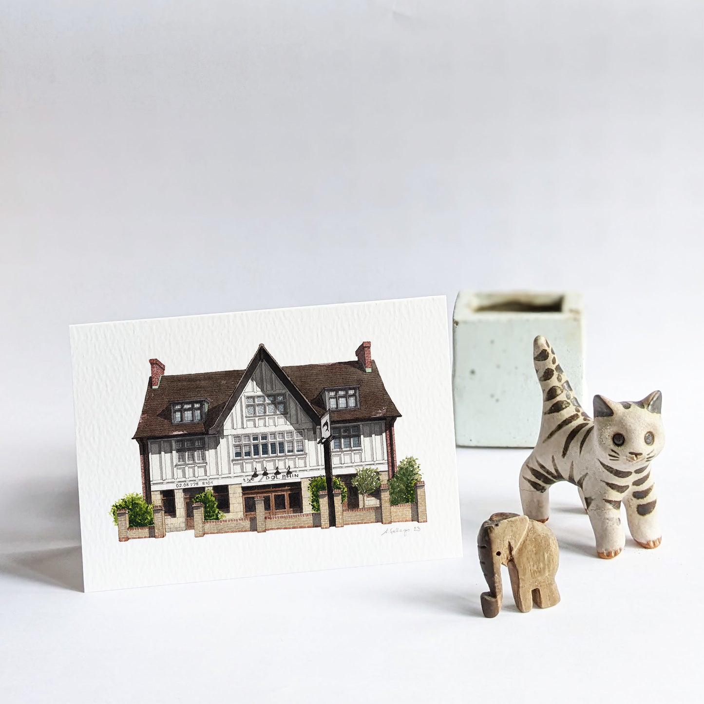 Sydenham - The Dolphin pub - Greeting card with envelope