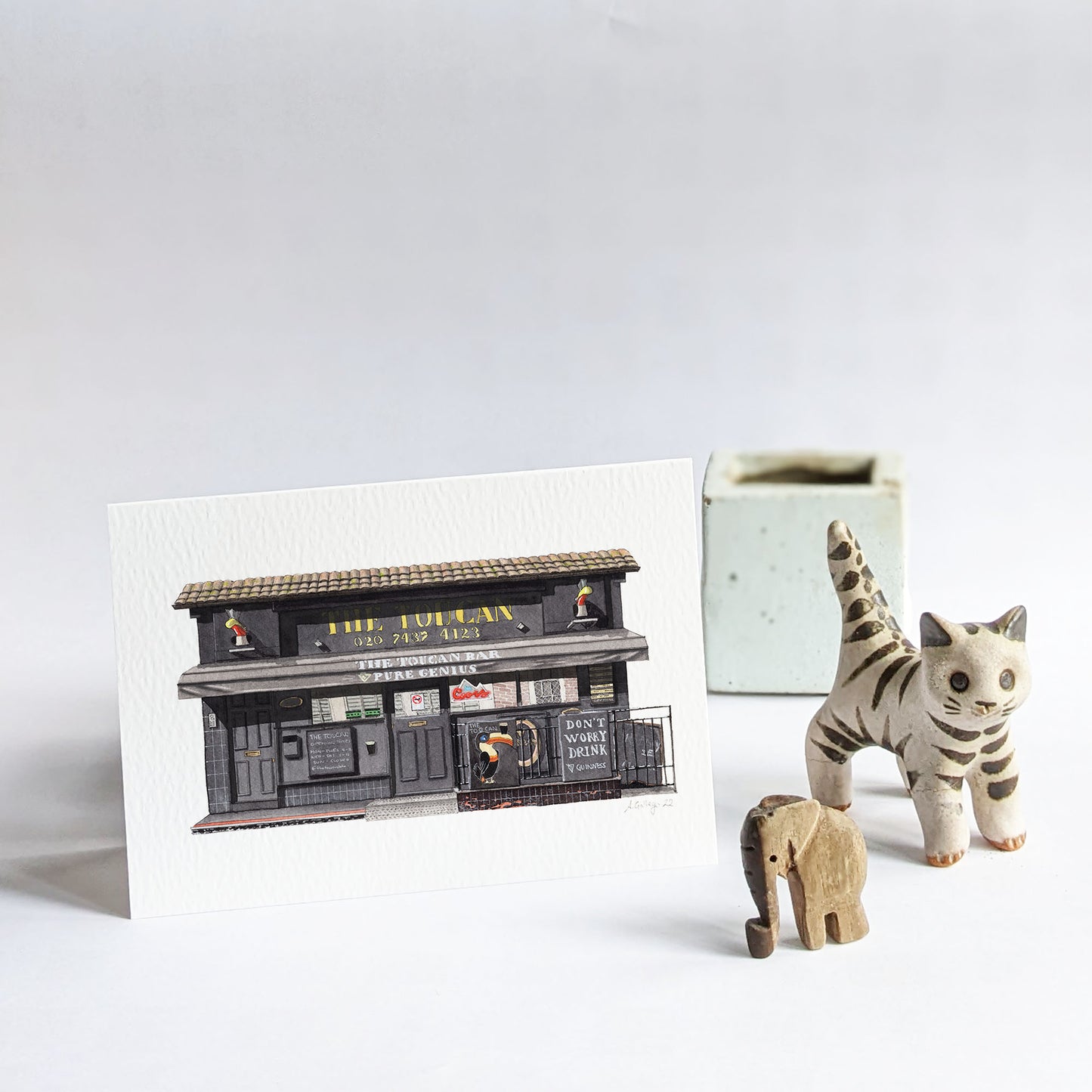 Soho - The Toucan - Greeting card with envelope