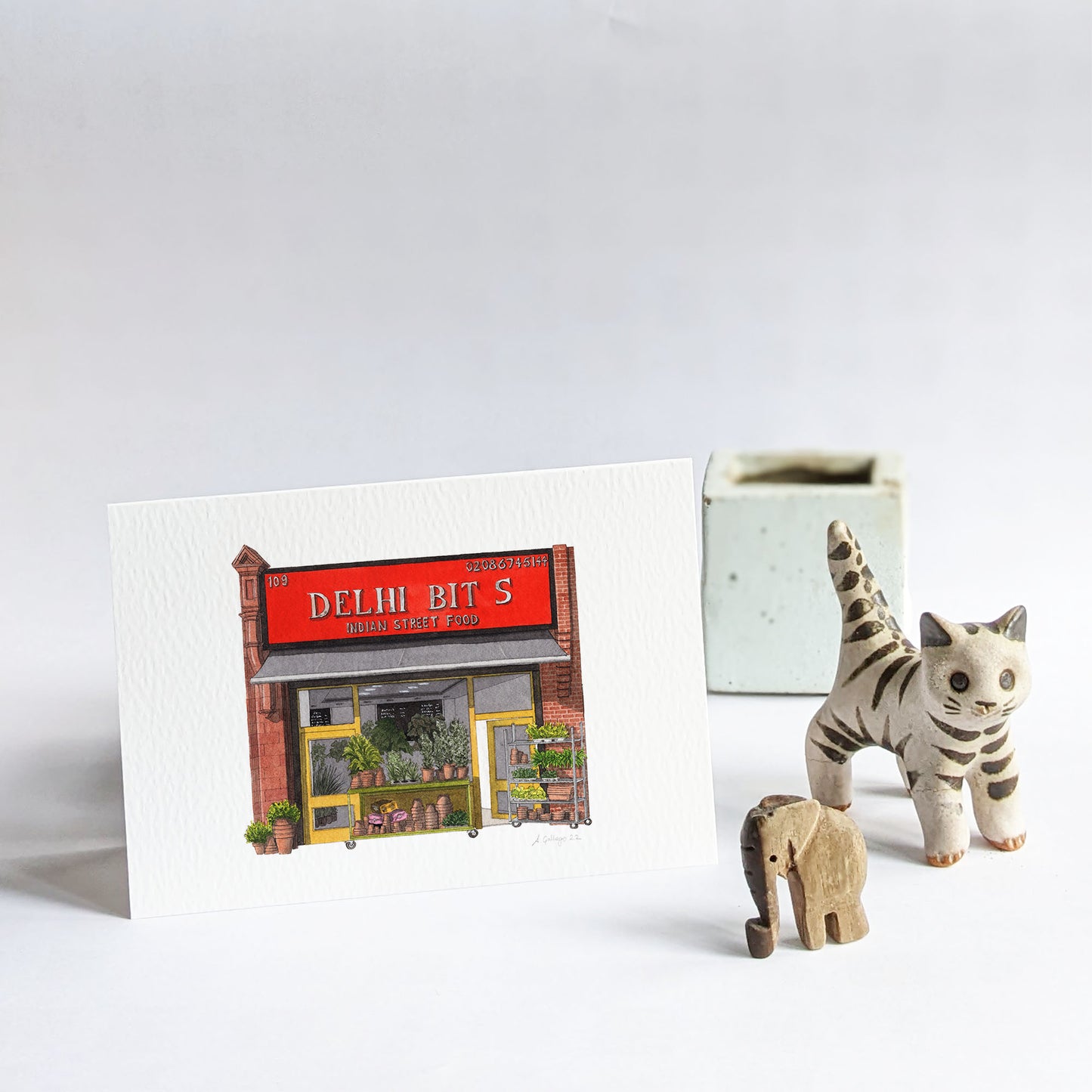 Streatham - Delhi Bites - Greeting card with envelope