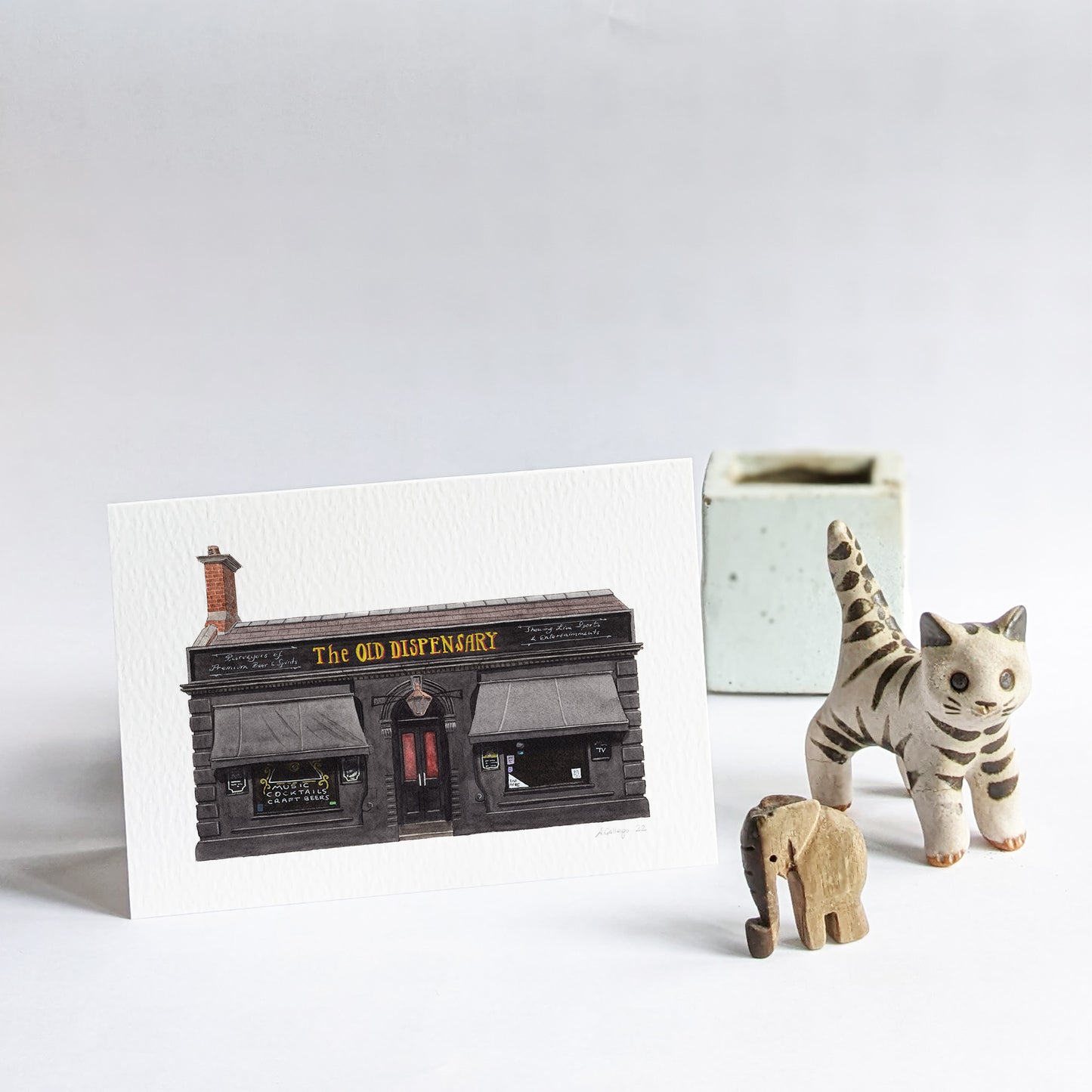 Camberwell - The Old Dispensary pub - Greeting card with envelope